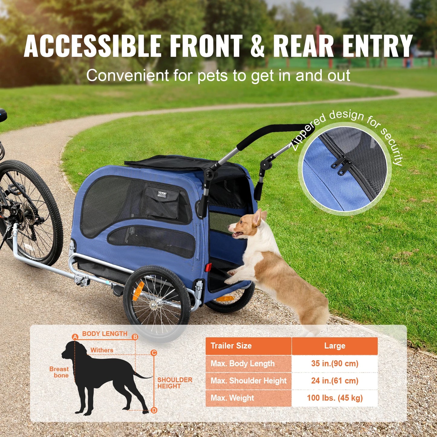 Pet Luxury Stroller – The Ultimate 2-in-1 Bike Trailer & Stroller for Your Furry Co-Pilot!
