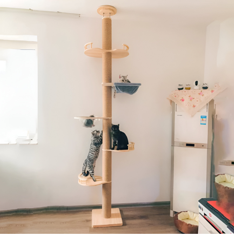Ultimate Multi-Level Cat Tower – Floor-to-Ceiling Climbing Tree & Scratcher