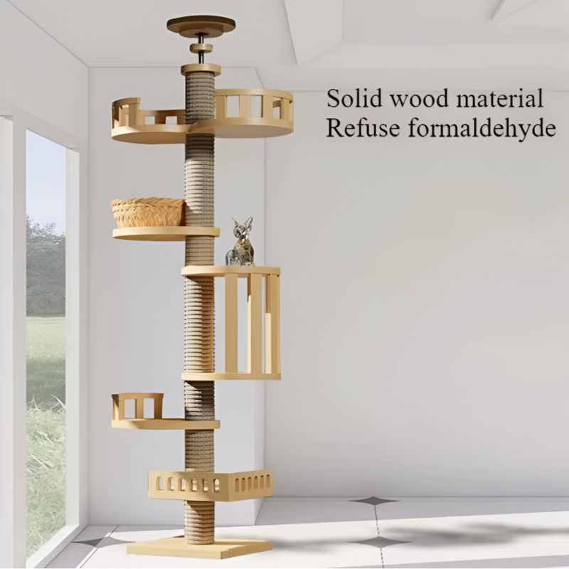 Ultimate Multi-Level Cat Tower – Floor-to-Ceiling Climbing Tree & Scratcher