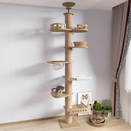 Ultimate Multi-Level Cat Tower – Floor-to-Ceiling Climbing Tree & Scratcher