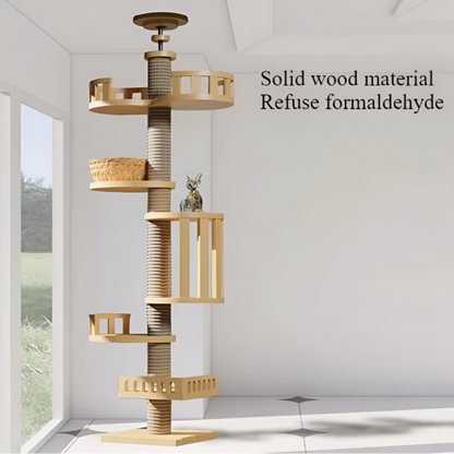 Ultimate Multi-Level Cat Tower – Floor-to-Ceiling Climbing Tree & Scratcher