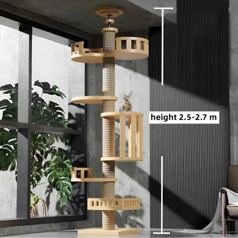Ultimate Multi-Level Cat Tower – Floor-to-Ceiling Climbing Tree & Scratcher
