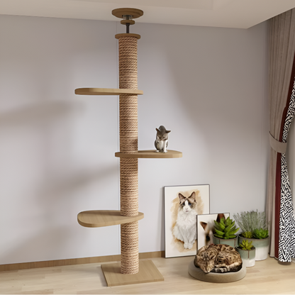 Ultimate Multi-Level Cat Tower – Floor-to-Ceiling Climbing Tree & Scratcher